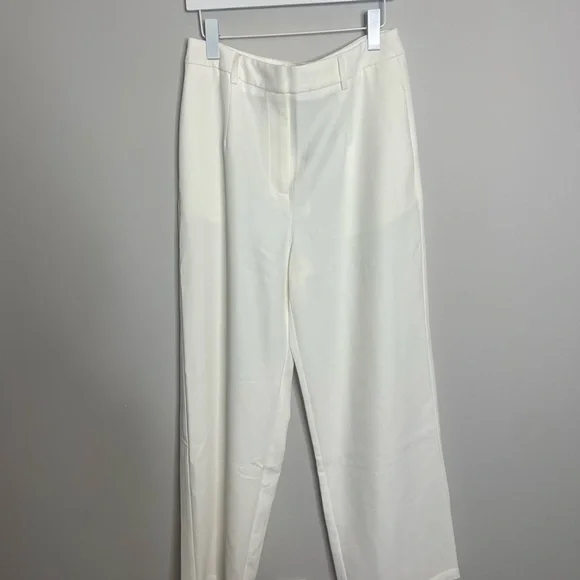 The Commense White Wide Leg Pants with Flowing Relaxed Fit size large - Picture 4 of 11